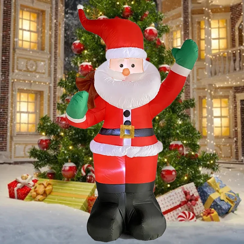 Decoración inflable Papá Noel con luz LED para interior y exterior - imagen 4
