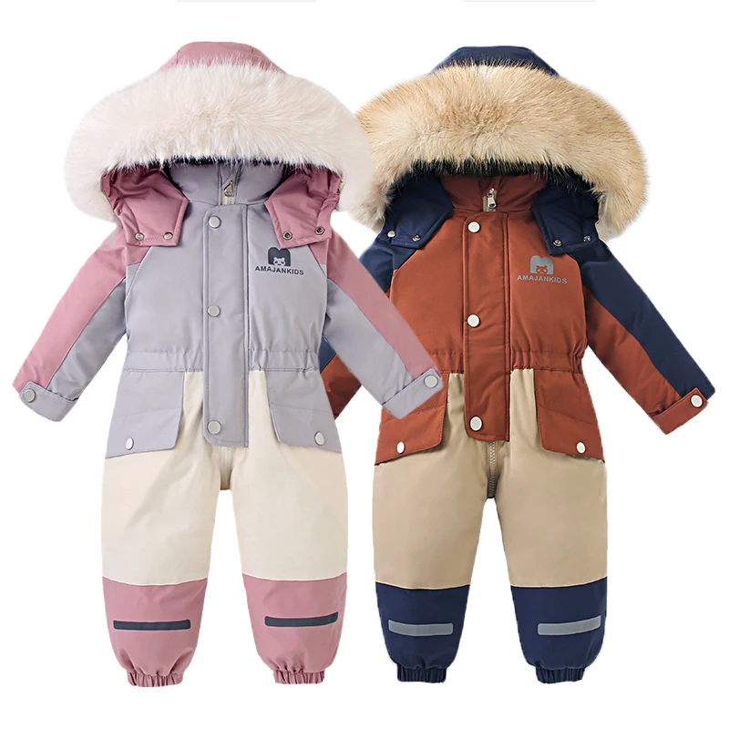 Mono de esquí de invierno para bebé – Terciopelo cálido - imagen 5