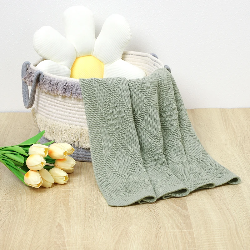 Manta bebé de punto reversible ultrasuave para recién nacido - imagen 3