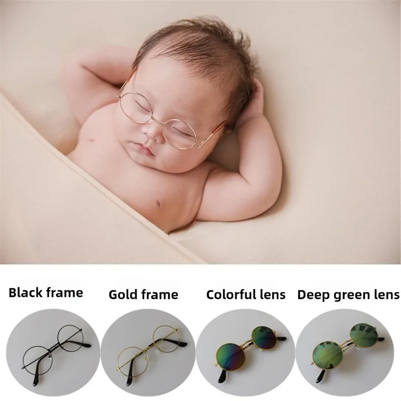 Gafas seguras para bebés para fotos – accesorio acrílico redondo