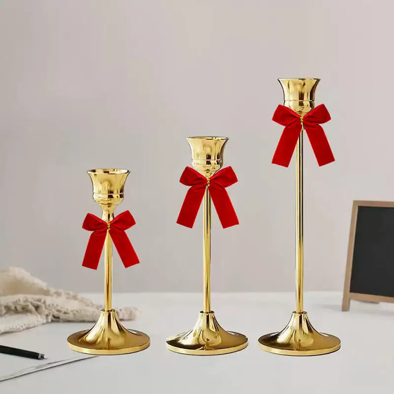 Adorno para árbol de Navidad de lazo de terciopelo rojo - imagen 3