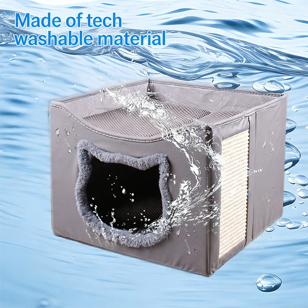 PANGDUBE Casa cueva plegable para gatos transpirable