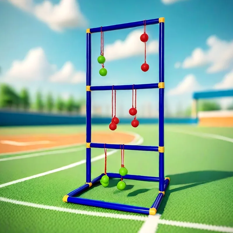 Juego de lanzamiento de bolas en escalera para niños – Ideal para jardín y terraza - imagen 3