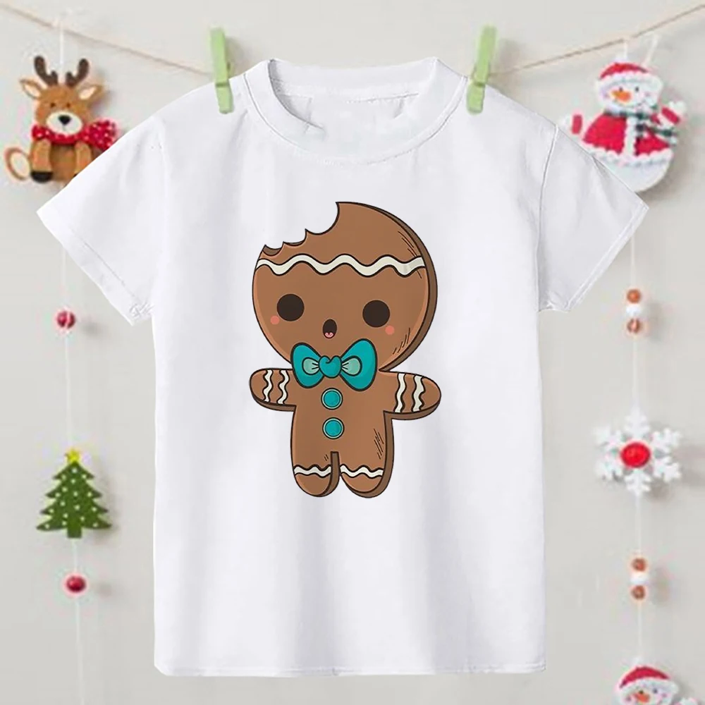 Conjunto familiar navideño con estampado de galletas
