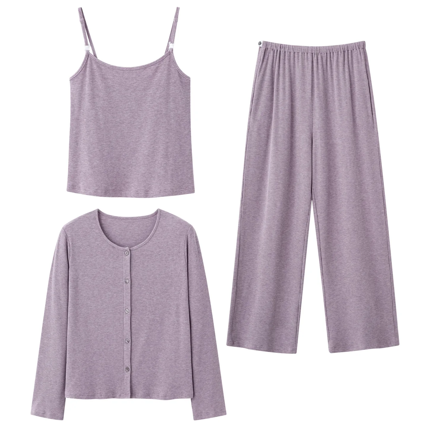 Pijama de lactancia de algodón con estampado dulce para maternidad - imagen 3