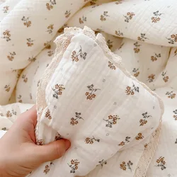 Edredón de muselina de algodón floral vintage acolchado para bebé