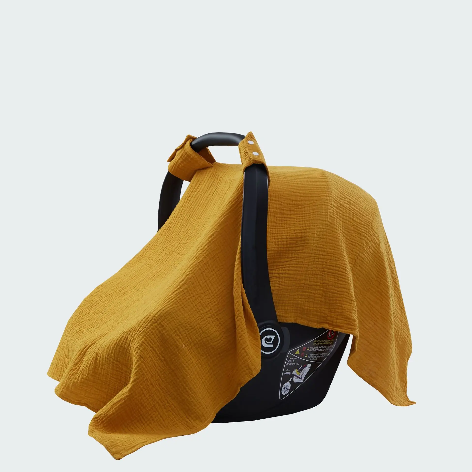 Funda muselina de algodón para cochecito – Manta gasa con parasol - imagen 4