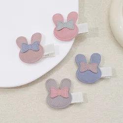 Pinzas de pelo de conejito para niñas, mini pasadores forrados