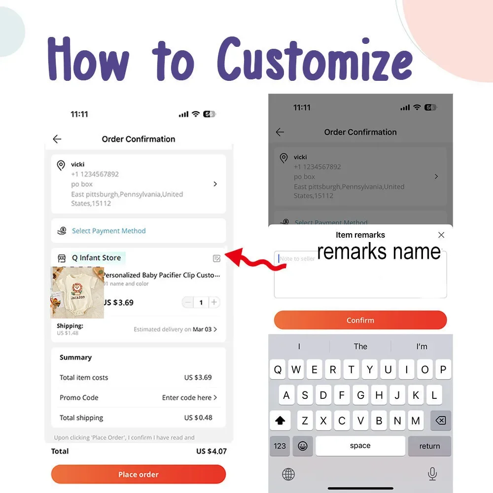 Pelele personalizado para bebé – Tema mono jungla - imagen 3