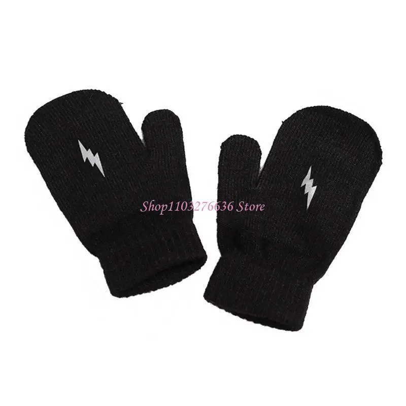 Guantes sin dedos de punto para bebé: cálidos para el invierno - imagen 2