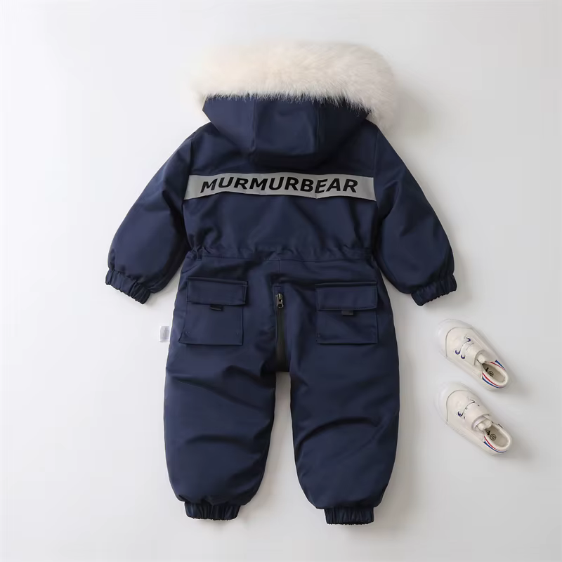 Mono de nieve invernal impermeable con capucha para bebé - imagen 5