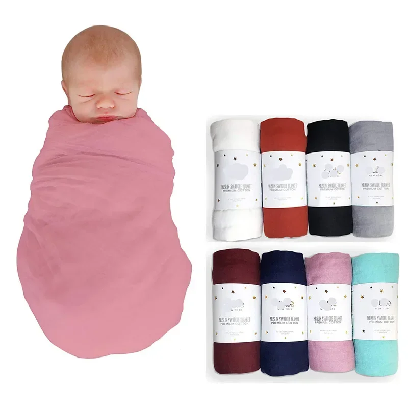 Manta bebé algodón bambú – Envoltura gasa alimentación y toalla baño