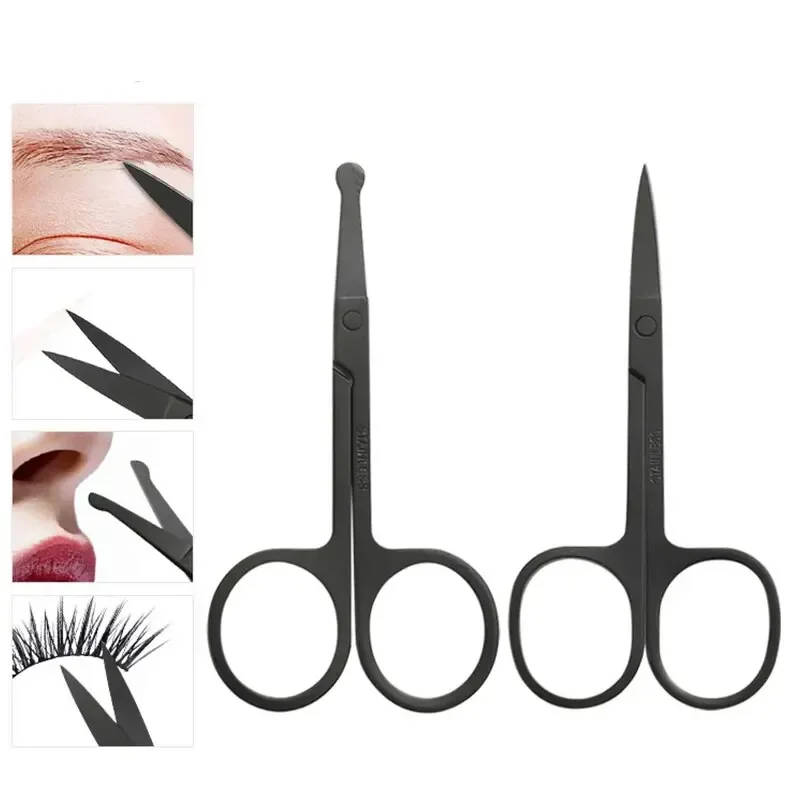 Tijeras de acero inox para cejas, nariz y orejas sin vello facial - imagen 5