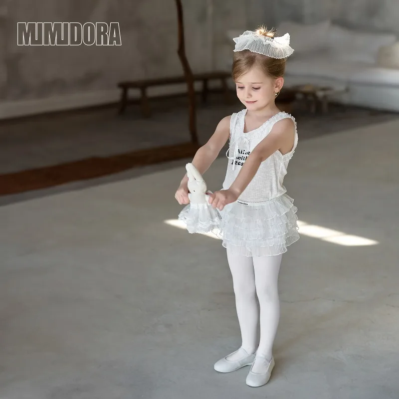 Falda plisada con volantes estilo princesa para niña - imagen 2