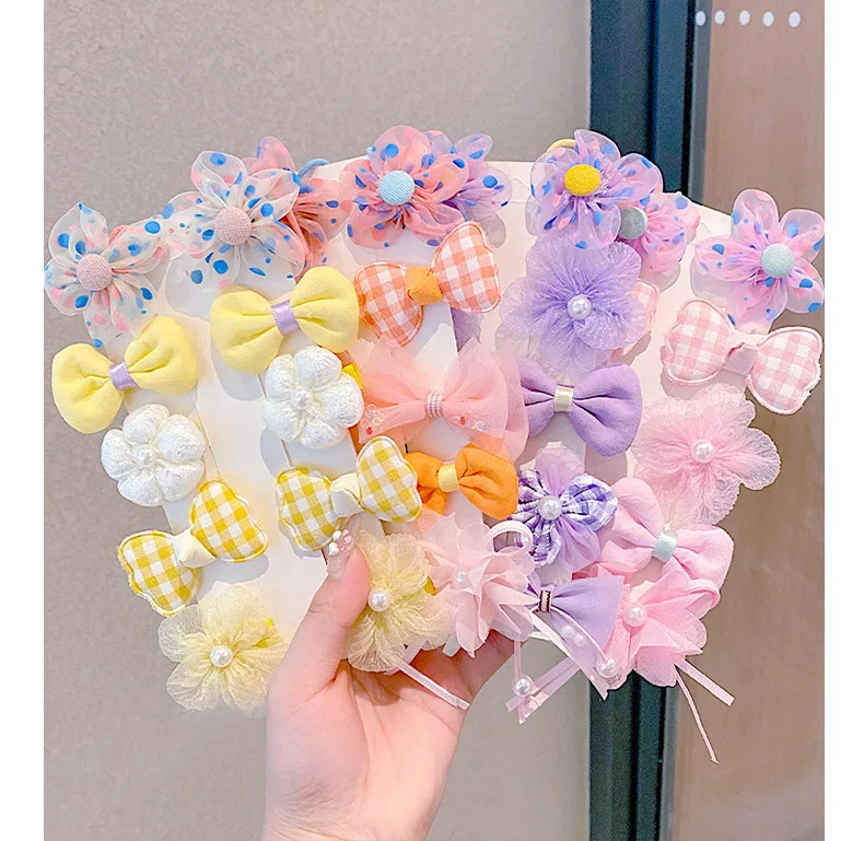 Horquillas de goma con diseños de flores y frutas