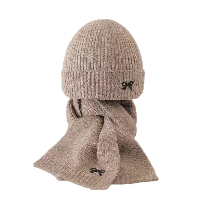 Conjunto gorro y bufanda de punto para bebé - estilo coreano - imagen 3