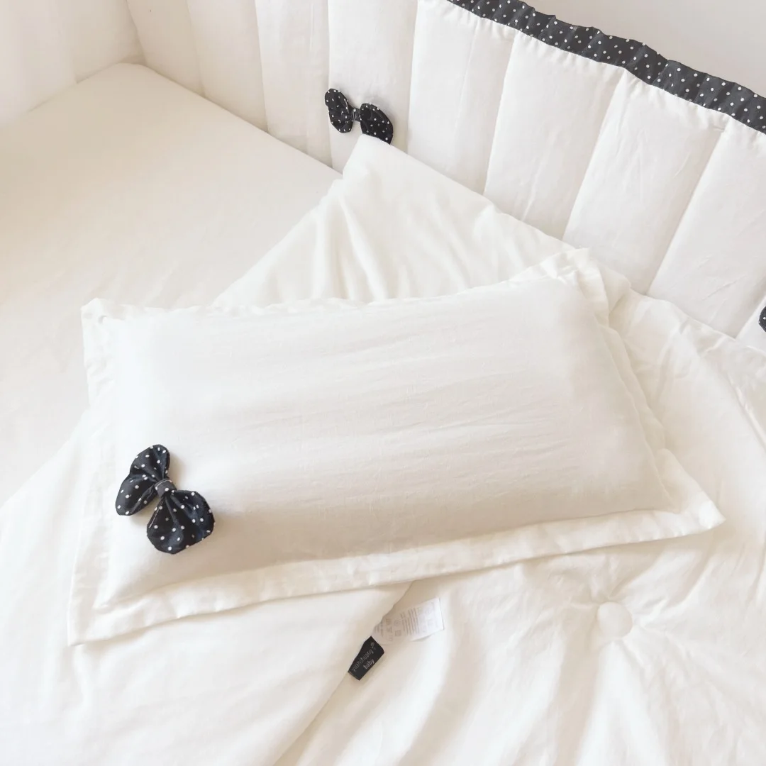 Juego de cama bebé con protector de cuna de algodón estilo coreano - imagen 5