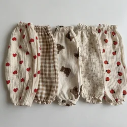 Pantalones de algodón orgánico para bebé - Capris de muselina suave