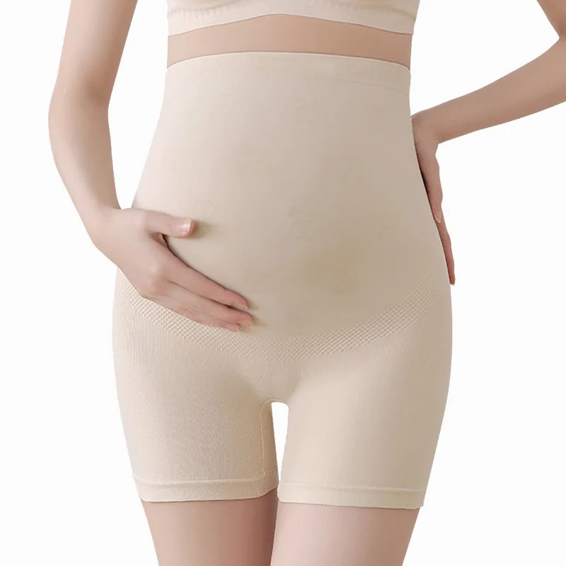 Pantalones cortos de embarazo sin costuras de cintura alta cómodo - imagen 3
