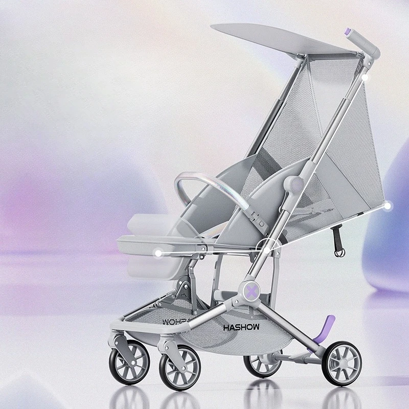 Cochecito de paseo plegable ligero para niños, reclinable - imagen 2