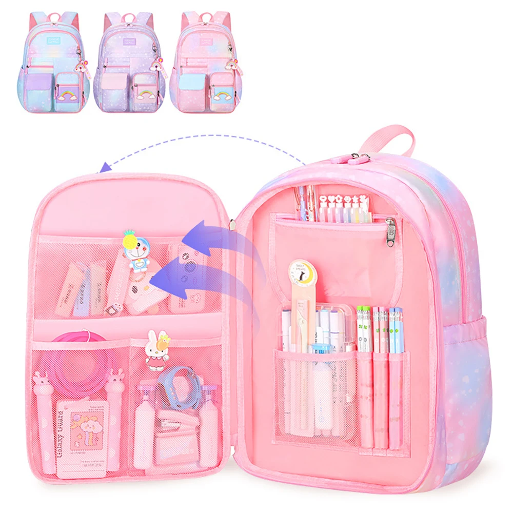 Mochila infantil unicornio bolsillos arcoíris – ligera y resistente - imagen 4