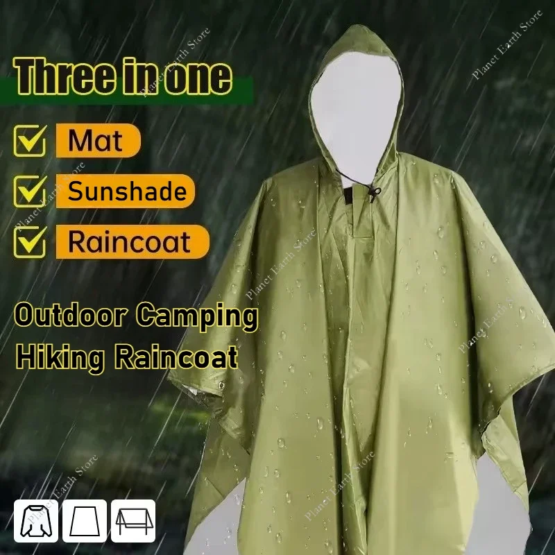 Poncho impermeable camuflaje con capucha