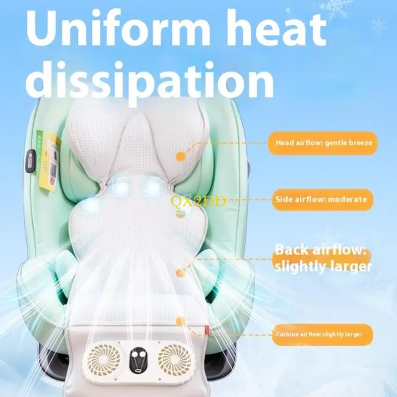 QX2D Asiento ergonómico transpirable para bebé, clima cálido - imagen 3
