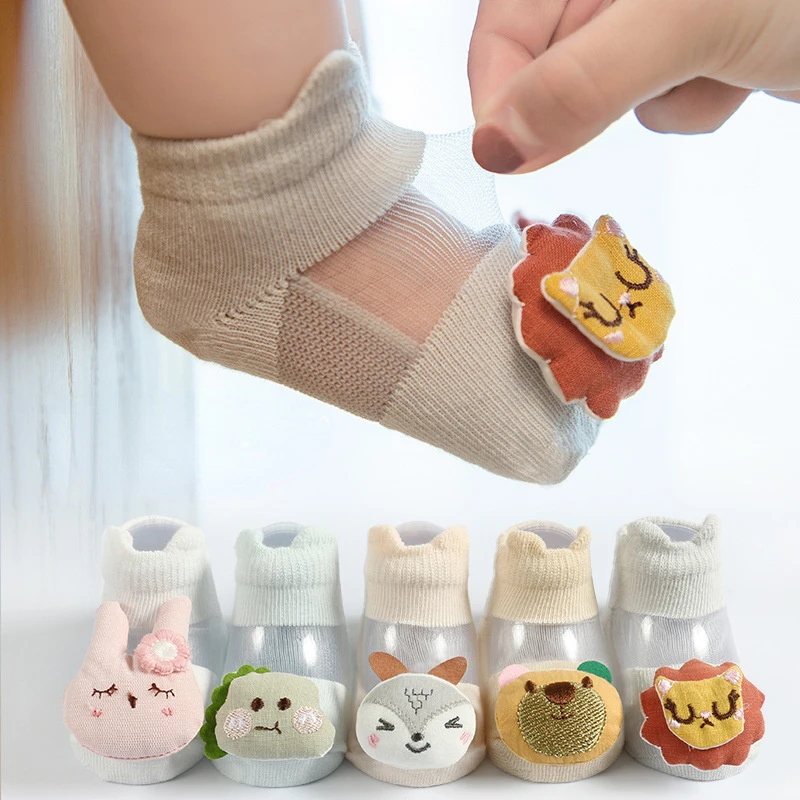 Calcetines de bebé con animales 3D, malla fina transpirable - imagen 3