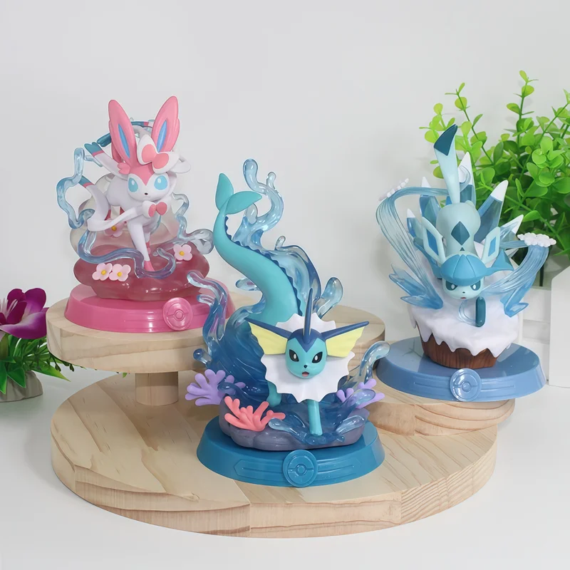 Figura de Pokémon Eeveelution con diseño de Glaceon y Sylveon - imagen 3