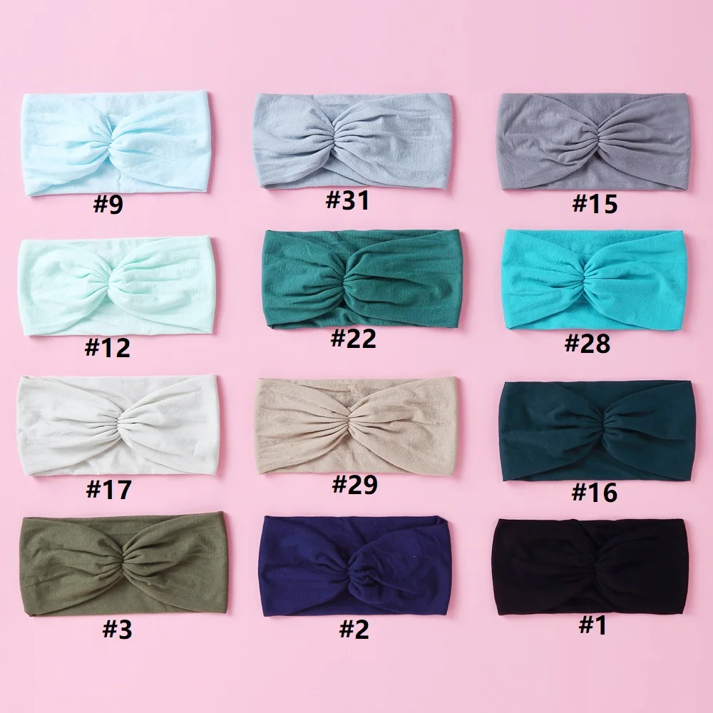 Diadema nailon liso para bebé recién nacido – Accesorio cabello - imagen 2