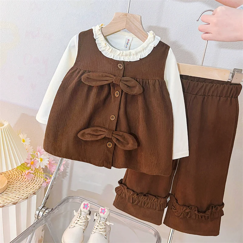 Conjunto de primavera para niña – manga larga con chaqueta suave - imagen 5