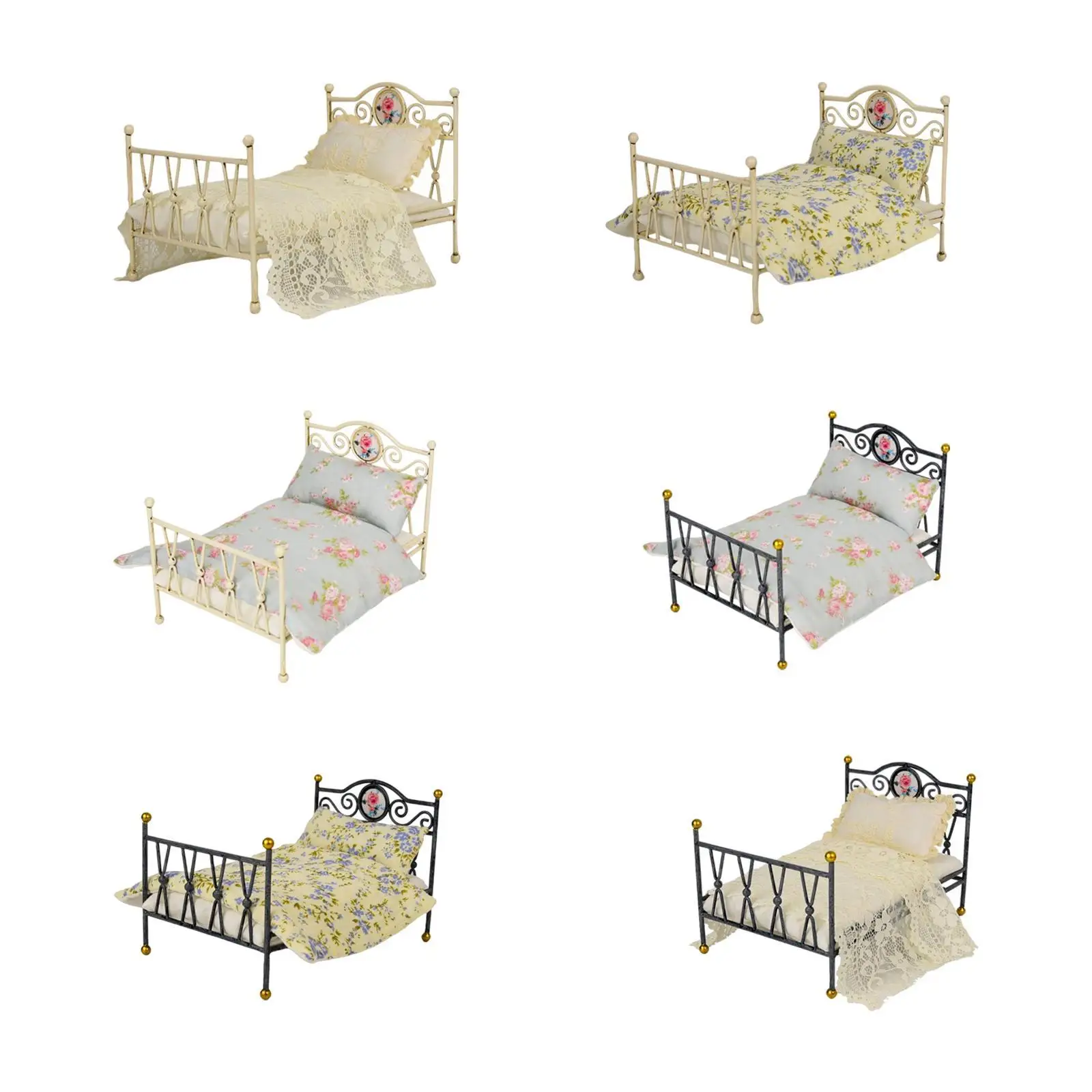 Cama de muñecas en miniatura: decoración de dormitorio