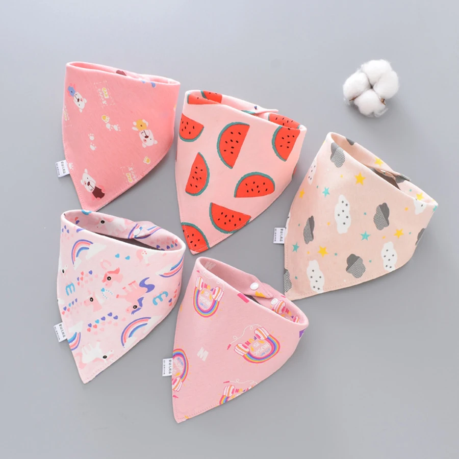 Babero bandana impermeable de algodón suave para bebé