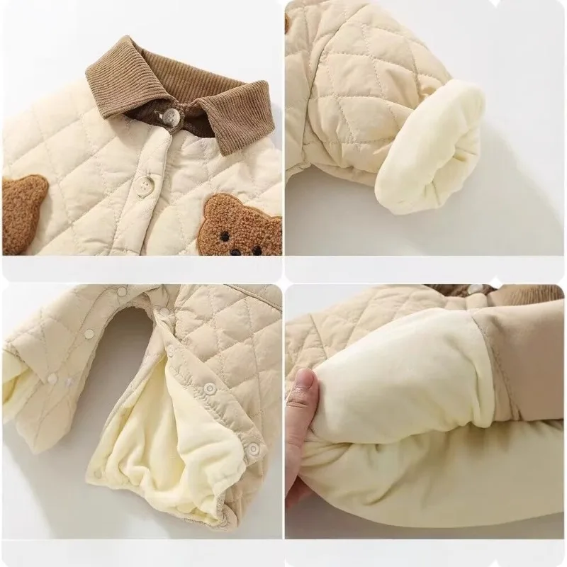 Pijama de una pieza de algodón cálido para bebé en otoño/invierno - imagen 2
