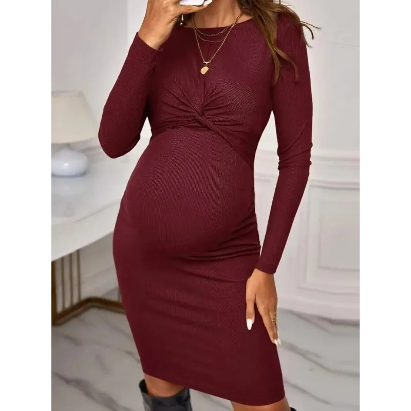 Vestido bebé manga larga algodón para niña – Color liso y suave - imagen 5