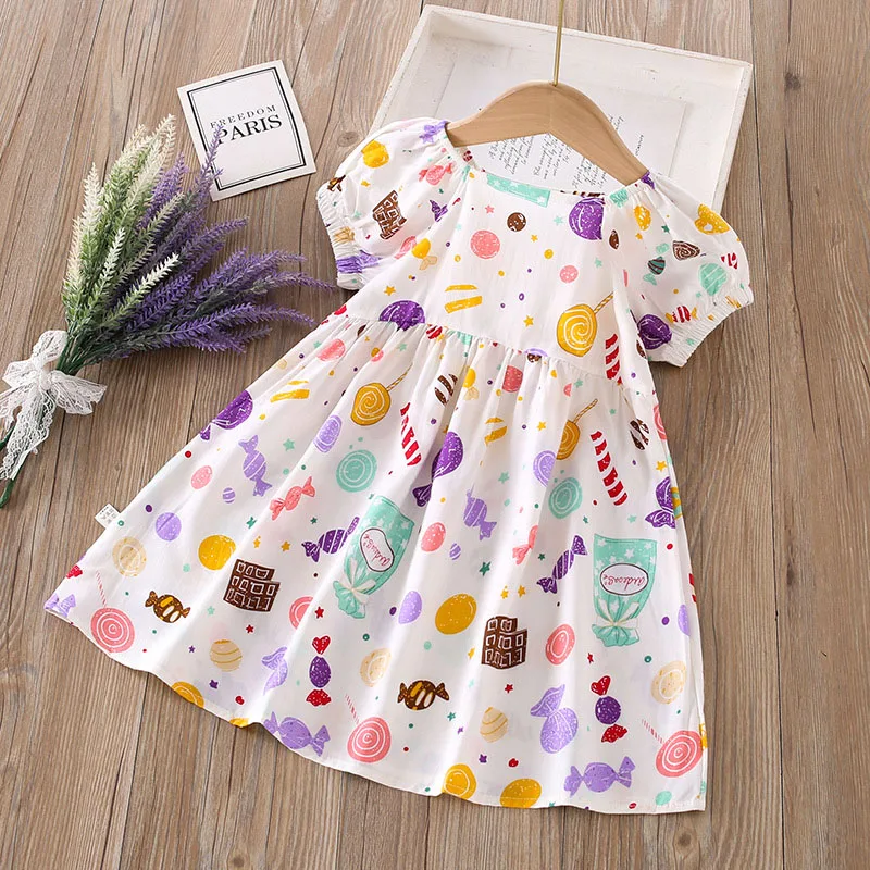 Vestido de niña verano transpirable con estampado dulce - imagen 2