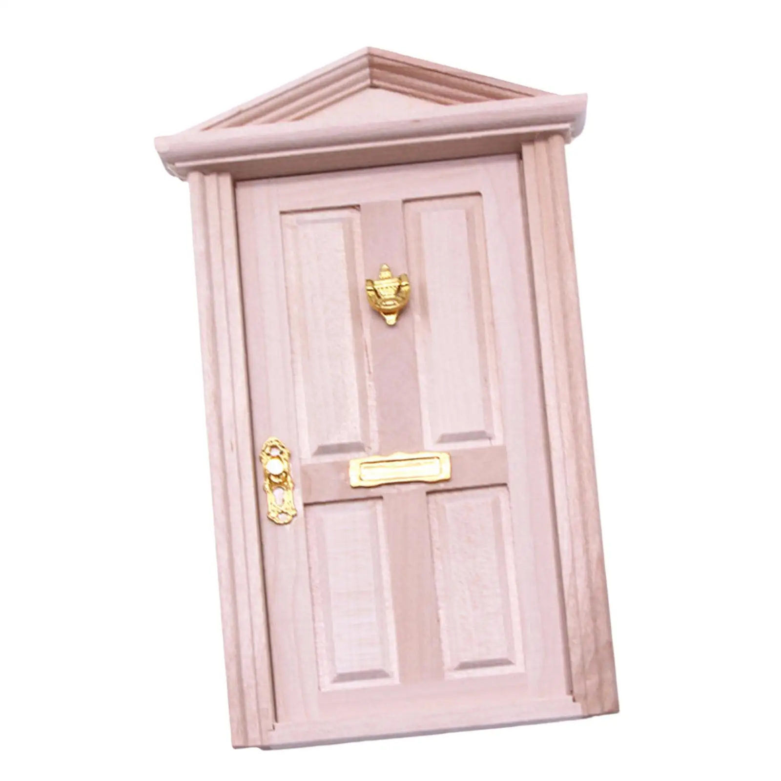 Puerta de madera para casa de muñecas, miniatura del dormitorio - imagen 2