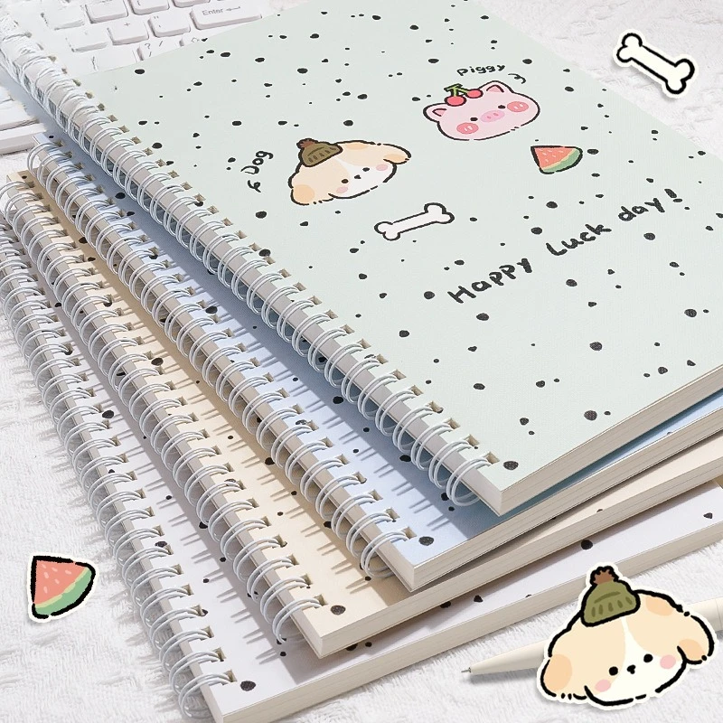 Cuaderno A5 de bobina con cubierta dura dibujos animados kawaii - imagen 4