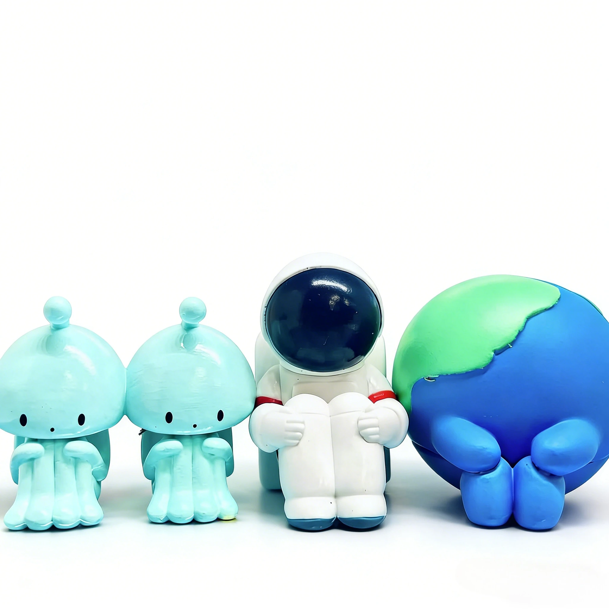 Juguete cápsula Machiboke de astronautas y aliens coleccionables - imagen 5