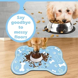 Alfombra antideslizante para bowls de mascotas – Resistente y fácil de limpiar