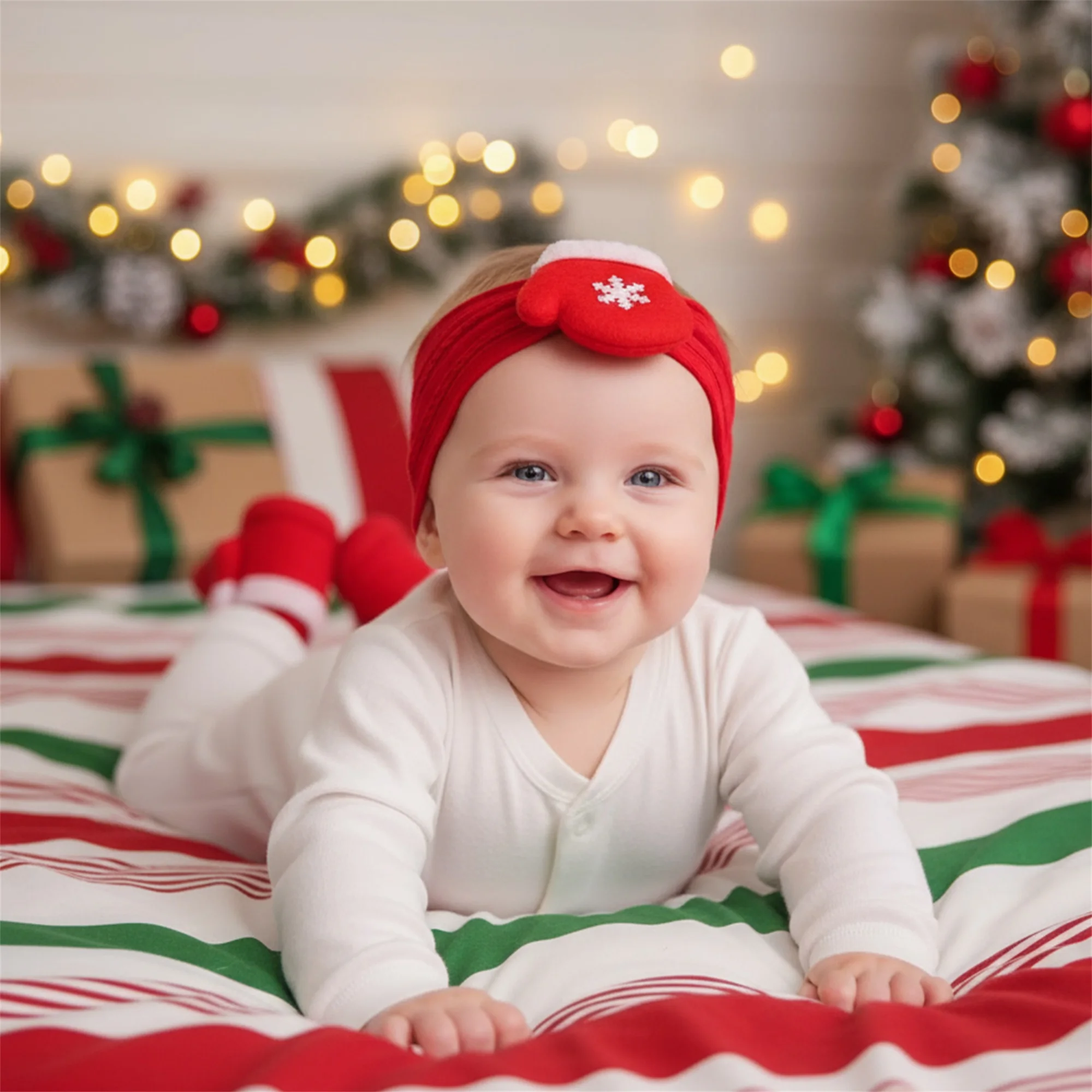 Bebé con el conjunto navideño Tregren