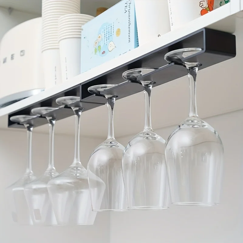 Estante colgante invertido para copas de vino - acero inoxidable