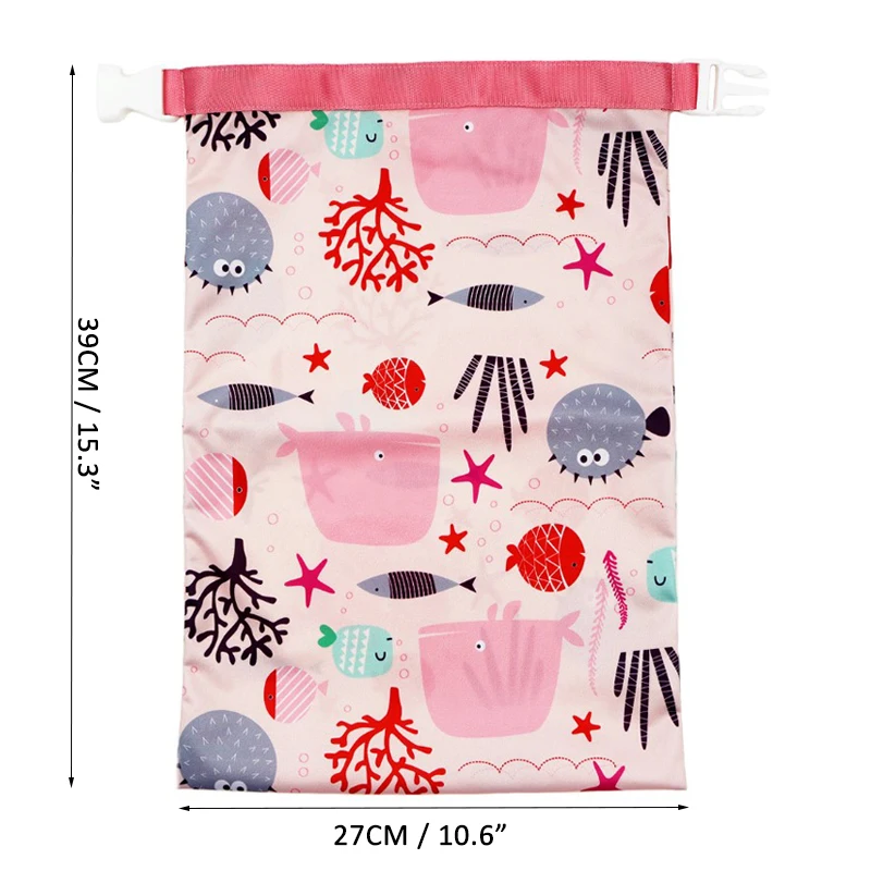 Bolsa de pañales de tela impermeable lavable, gran capacidad