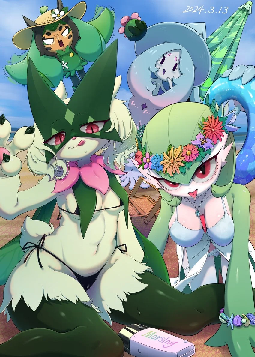 Peluche Pokémon Kawaii Meowscarada gigante