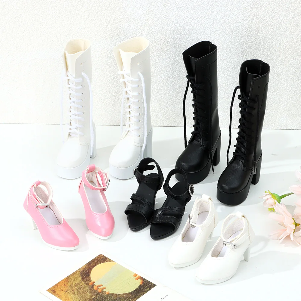 Botas miniatura PU premium de lujo para muñecas con tacón elegante - imagen 2
