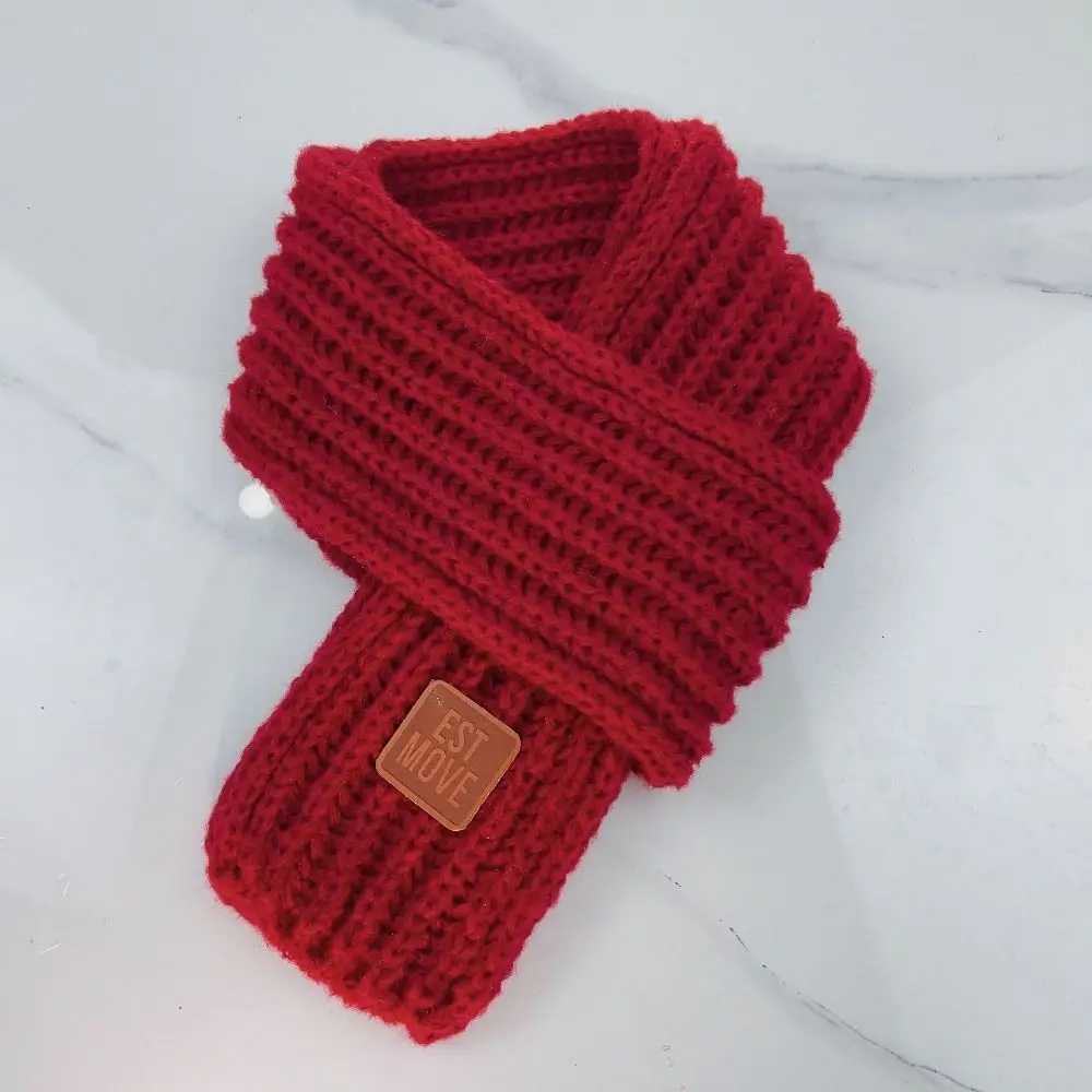 Bufanda de invierno infantil de punto grueso para cuello