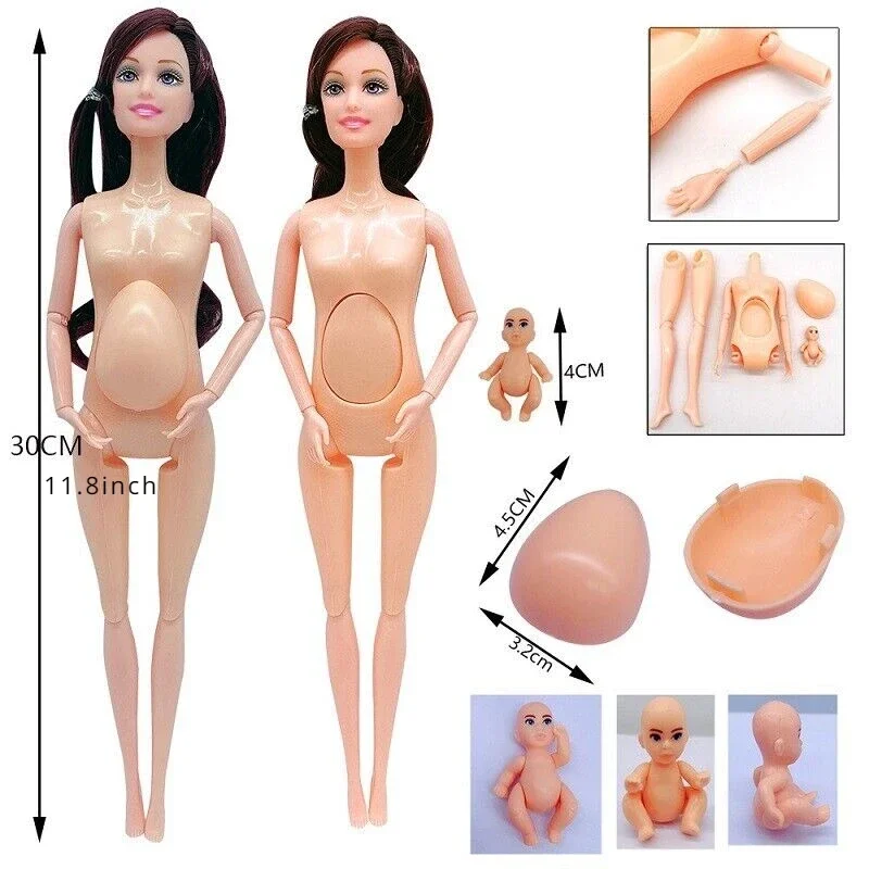 Muñeca embarazada realista con bebé en el vientre y accesorios - imagen 4