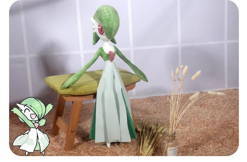 Detalle de la textura suave del plush Gardevoir