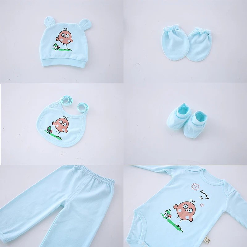 Conjunto ropa algodón bebé niña 0-3 meses – Mono pájaros y pantalones - imagen 5