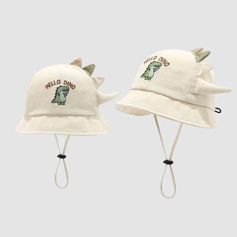 Sombrero bebé con diseño de dinosaurio y ala ancha